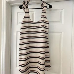 Black and pink strip dress